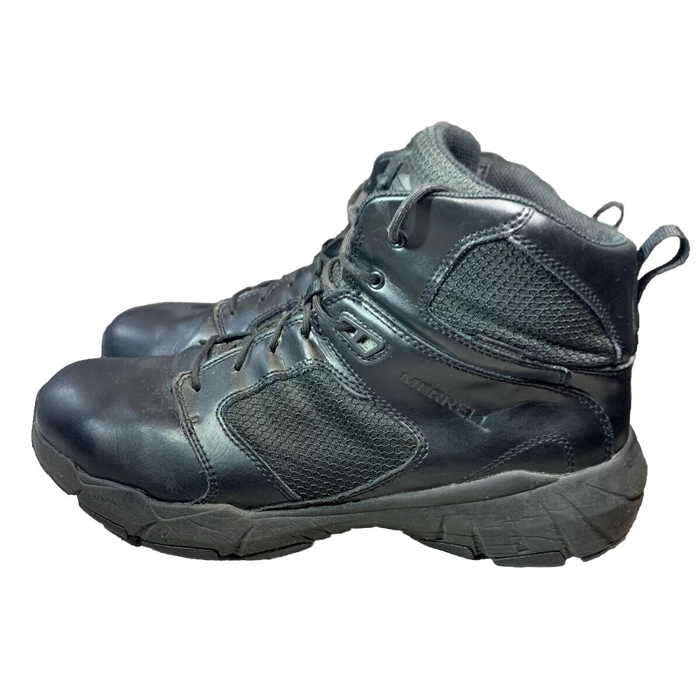Merrell Men's Fullbench Mid Waterproof Black Tactical Hiking Boots J099439 Sz 12